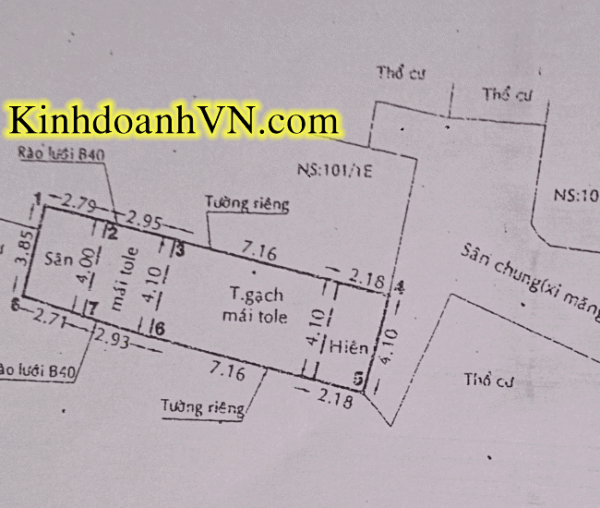 BÁN NHÀ HÓC MÔN - BẢN VẼ HIỆN TRẠNG NHÀ nha ban hoc mon so hong rieng