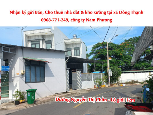 Đường Nguyễn Thị chồn, Xã Đông Thạnh, lộ giới và hiện trạng duong dong thanh 3-1