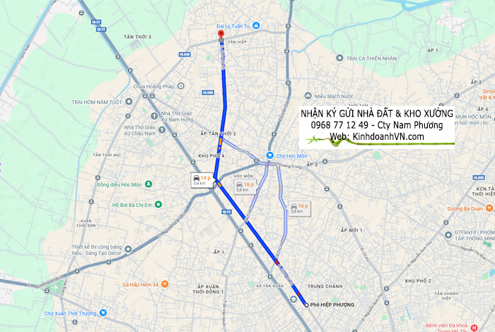 Đường Song Hành Quốc lộ 22, xã Hóc Môn - Thông tin nhà đất duong song hanh quoc lo 22