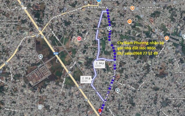 Bán nhà Hóc Môn mặt tiền đường, TpHCM, sổ hồng riêng ban nha hoc mon mat tien duong